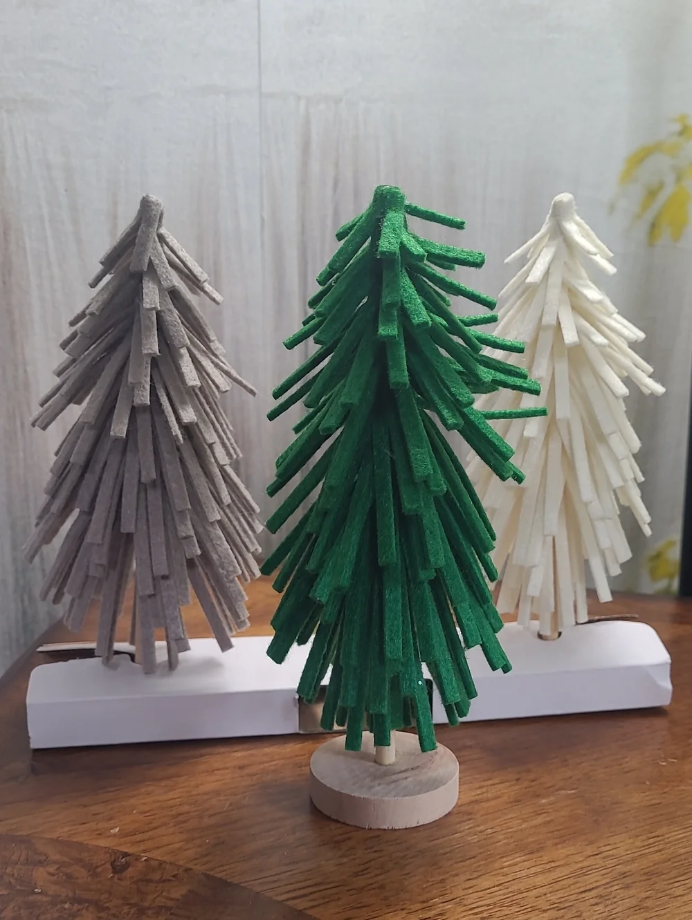 New! Decorative 3 piece Holiday Felt Trees Set